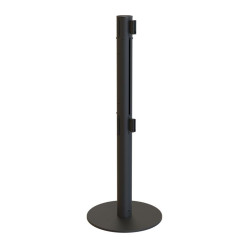 Poteau double sangle avec base fine en métal