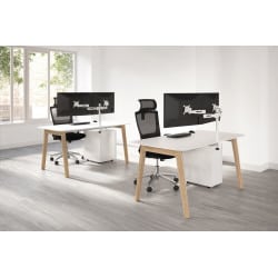 Support simple ou double écrans pour bureaux, norme VESA, rotatif à 360°