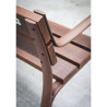 Banc public avec pieds en fonte et lattes en bois tropical