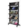 Présentoir mobile simple face 5 tablettes - Paperflow EasyDisplays