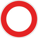 Panneau circulation interdite à tout véhicule dans les 2 sens - B0