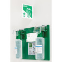 Station oculaire murale de 2 flacons de 250 ml de solution oculaire