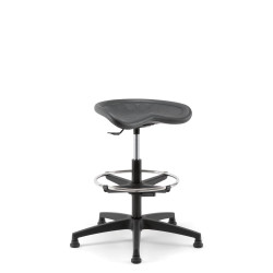 Siège assis debout TRACTOR - Mousse injectée &amp; simili cuir