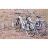 Ratelier 1 vélo mural avec arceau bloque roue - Angle 90°