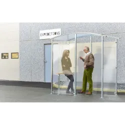 Abri fumeur isolé - Pieds métal zingué