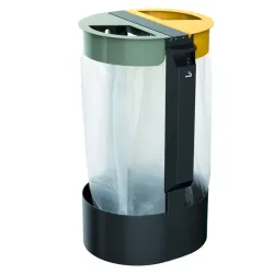Poubelle de tri sélectif d'extérieur 2 ou 3 bacs - Citwin Premium