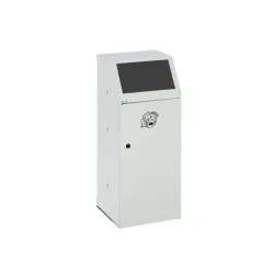 Poubelle tri sélectif à trappe acier - 90L