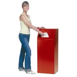 Poubelle de tri sélectif couleur avec trappe 68 litres