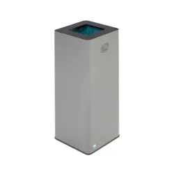 Poubelle de tri sélectif carré couvercle calibré de couleur