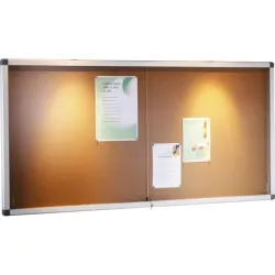 Vitrine d'intérieur NF murale portes coulissantes - Planorga Algol