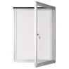 Vitrine d'extérieur murale cadre alu de couleur - Planorga Reverso