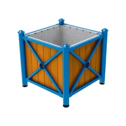 Bac à palmier acier et bois Province Agora