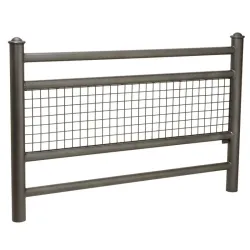 Barrière urbaine Linéa en métal peint avec pommeaux Agora