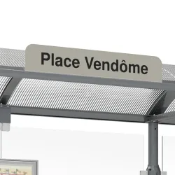 Plaque d'arrêt de bus pour abribus Venise