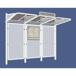 Abris bus Conviviale avec bardages acier