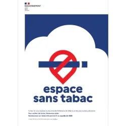 Panneau signalétique "espace sans tabac"