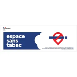 Bandeau de signalisation "espace sans tabac"