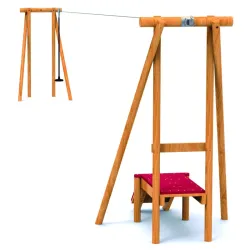 Tyrolienne Manufacturas Deportivas Mouro en bois 20m