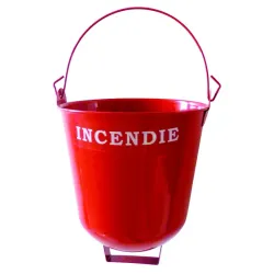 Seau pour lutter contre le feu avec fond rond