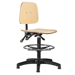 siege technique assise et dossier bois + lift long+patins et repose pieds