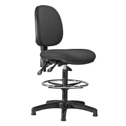 siege technique assise et dossier tissu + lift long  + patins et repose pieds
