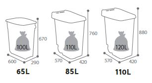 contenance poubelle de tri selectif rossignol Movatri