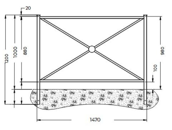 Dimensions barrière de ville Milan Dimensions barrière de ville Milan