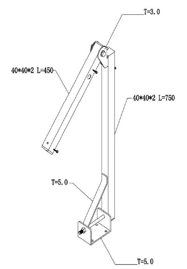 Dimensions bras du projecteur de quai Viso BRA1000