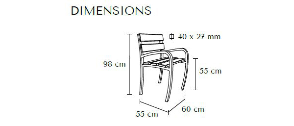 Dimensions fauteuil de ville Serem Confidence Confort Sénior