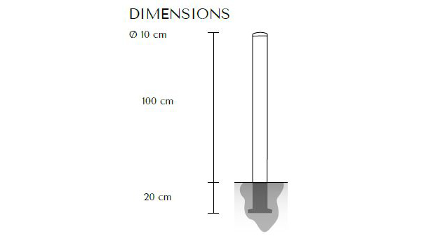 Dimensions potelet anti stationnement Serem Essentiel