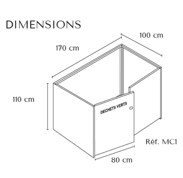Dimensions conteneur poubelle grandgousier