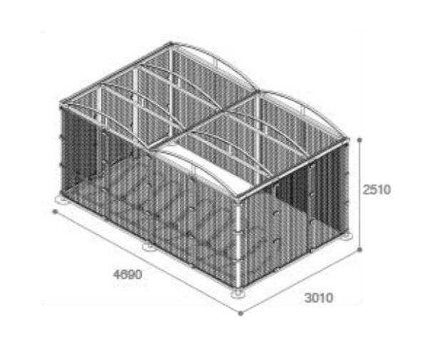 abri à vélos kosty Dimensions abri à vélos kosty