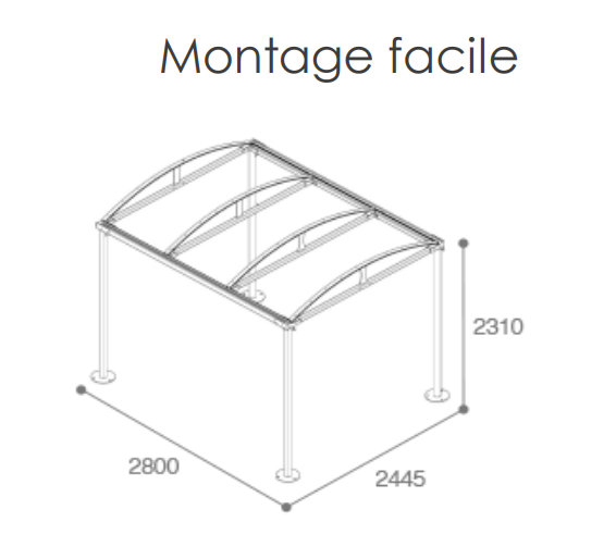 Dimensions abri exterieur oz