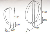 Dimensions appui à vélo cyclea