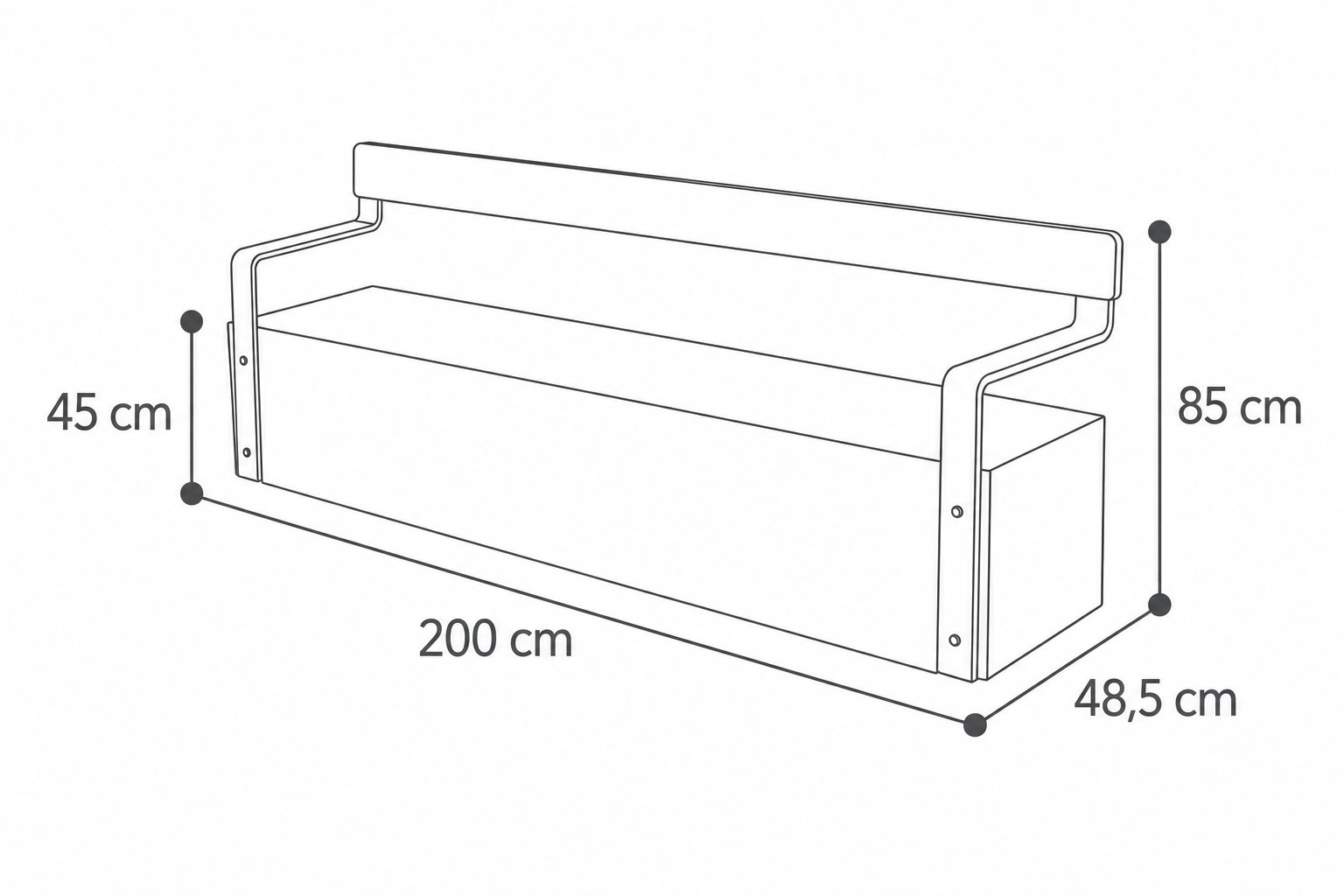 schema du banc amos dimensions du banc amos