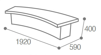 Dimensions banc beton trassy