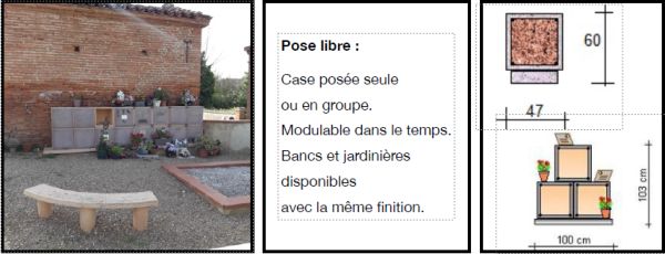 Case de columbarium pose libre