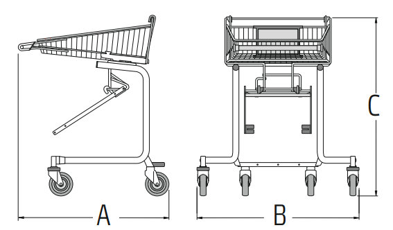 dimensions du chariot pmr