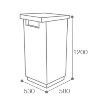 dimensions corbeille unni en beton