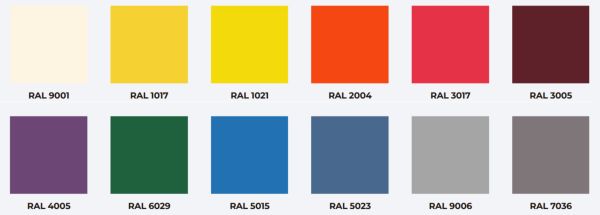 nuancier de couleurs groupe 2 casier métalliques
