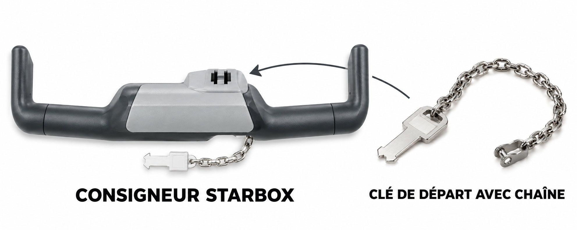 option pour chariot consigneur et cles de depart pour chariot