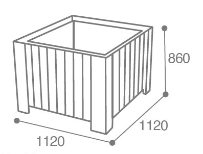 Dimensions jardiniere florim en bois