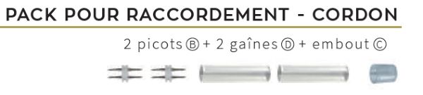 Composition du pack de raccordement pour cordon lumineux LED et Néon Vue d'ensemble du kit de raccordement pour cordon lumineux LED et Néon