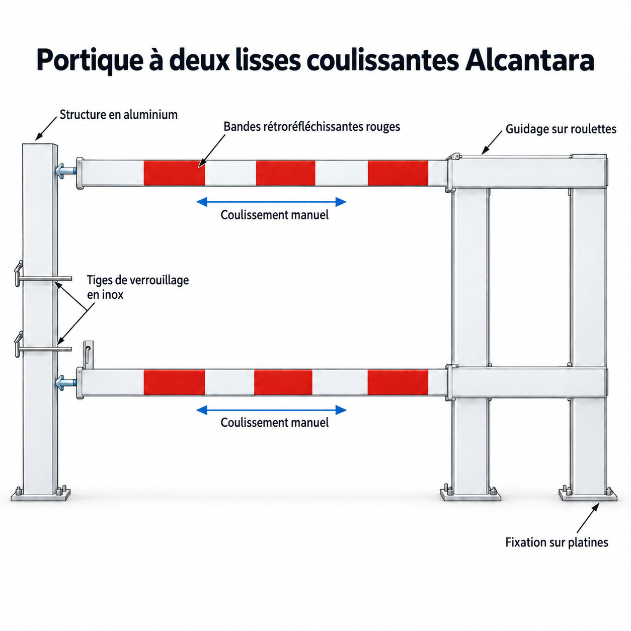 Installation du support trottinette emboitable portique alcantara