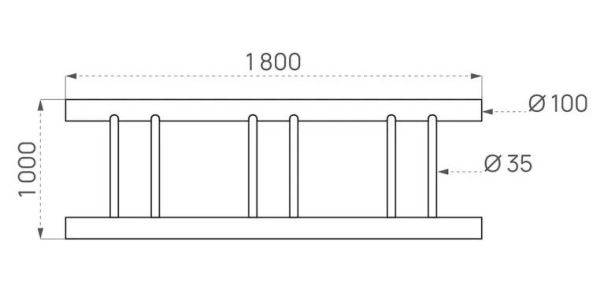 vue ensemble du parking vélos double face