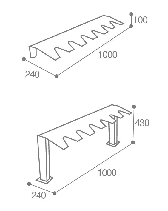 Dimensions support trottinettes trotim