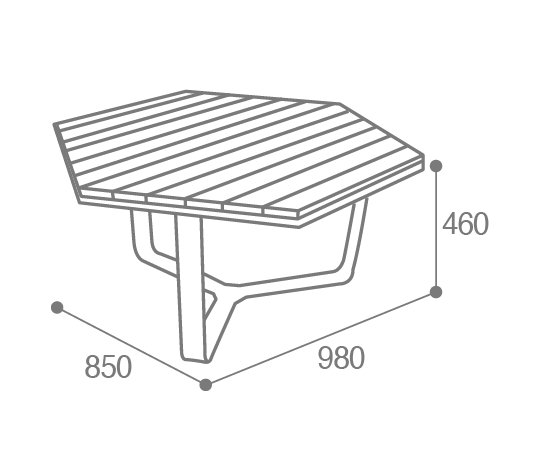 Dimensions table basse macis